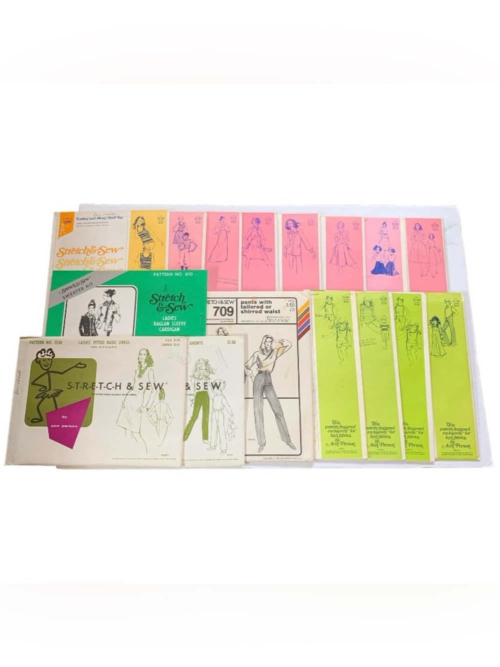 Stretch & Sew Patterns by Ann Pearson Lot of 16 Uncut Mens Childrens Womans